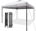 Pop-Up Canopy Tent 10'x10' Straight Leg Shelter with Wheeled Carry Bag, Silver L720