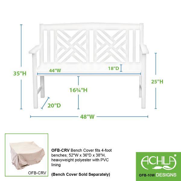 White Fretwork Bench Y6650