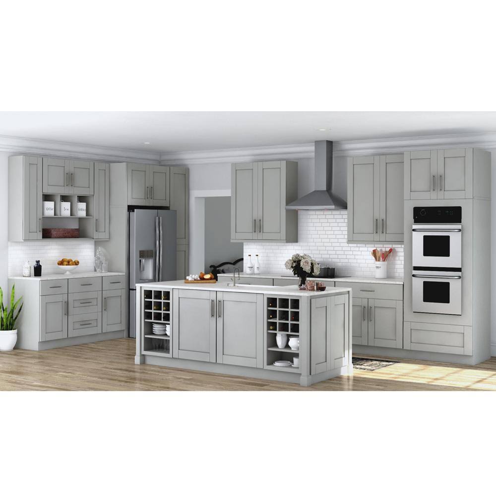Shaker Assembled Pantry Kitchen Cabinet in Dove Gray K181