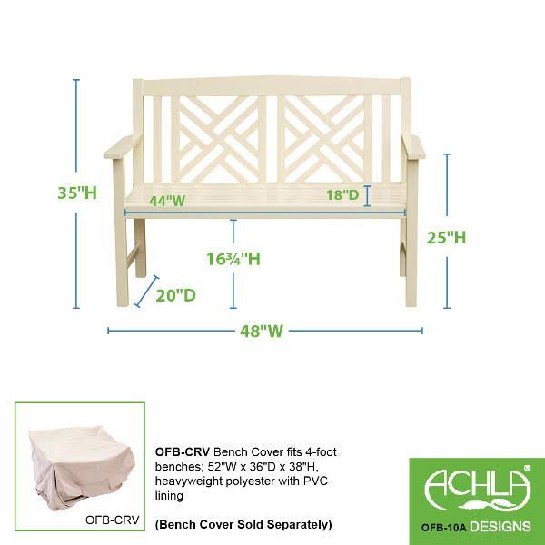 White Fretwork Bench Y6650