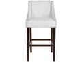White Walnut Barstool with Accent Nail Trim E483865