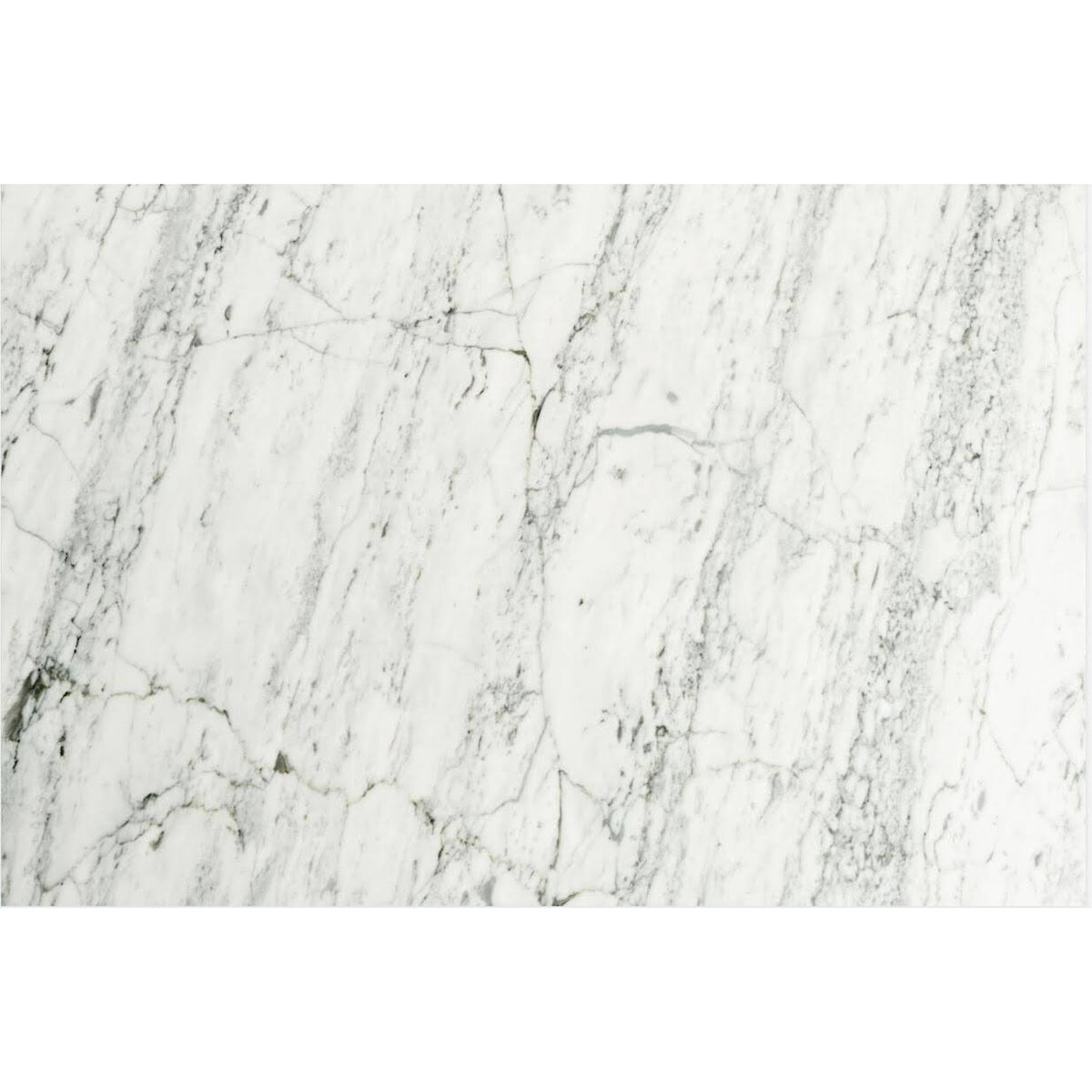 White Marble Side Table with Walnut Legs M615