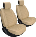 Black Leather Non-Slip Car Seat Covers Full Set X4460