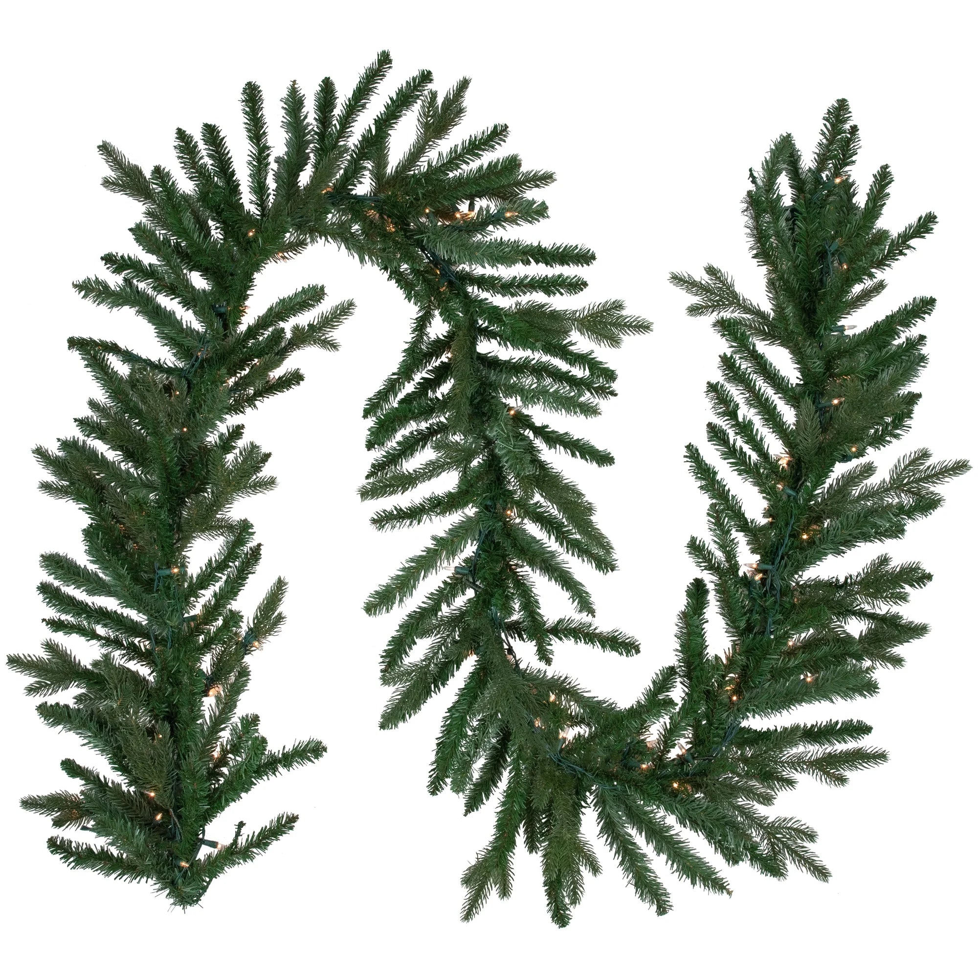 Pre-Lit Artificial Christmas Garland - 9' x 14" - Clear Lights T4652