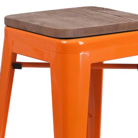 Orange 4 Pk Metal Counter Height Stool O895841