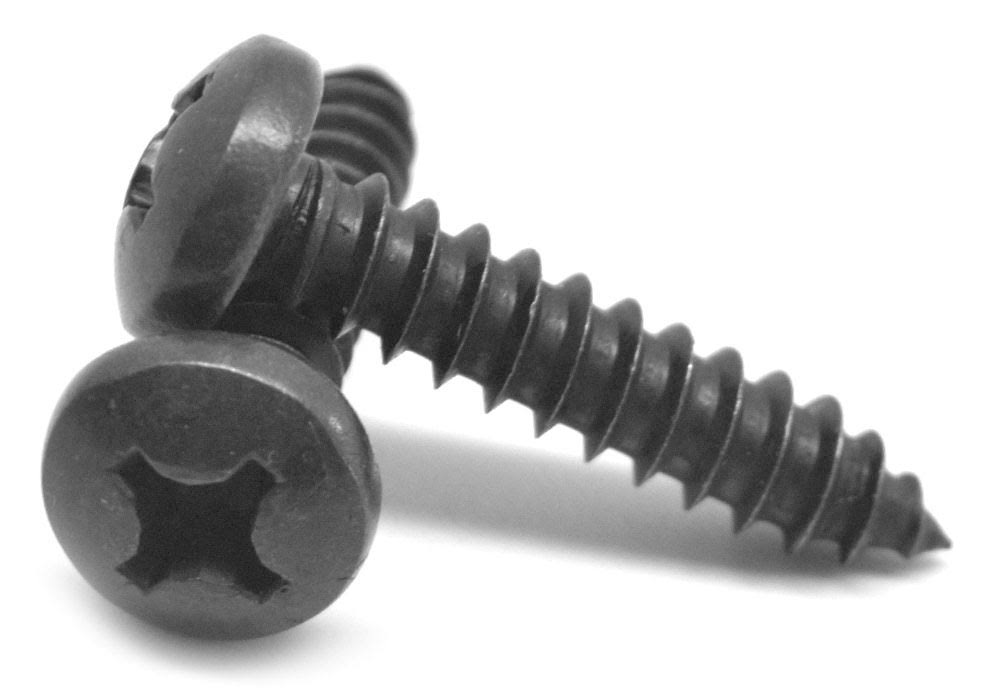 Black Zinc Plated Phillips Pan Head Sheet Metal Screw C850808