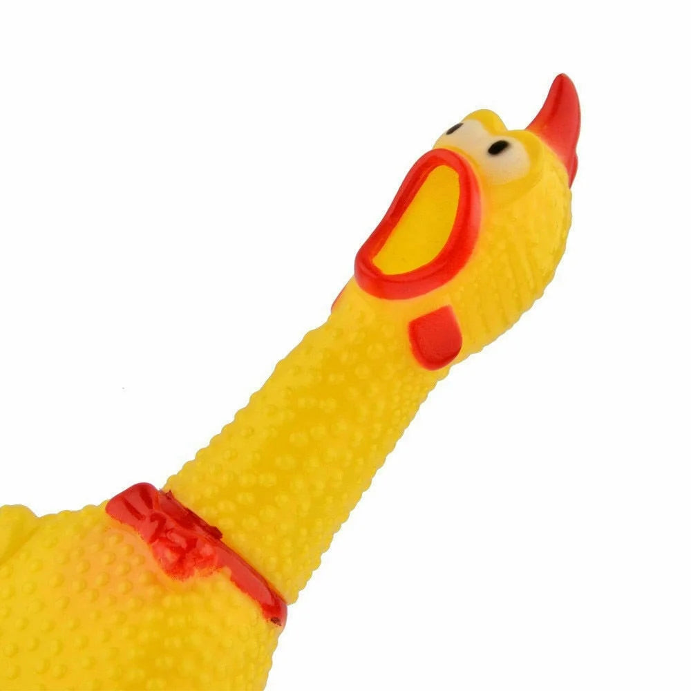 Screaming Rubber Chicken Chew Toy 12" Inches N6170