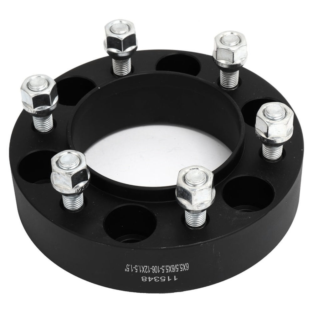 2Pcs 1.5" 6x5.5 Black Hub Wheel Spacers I124235