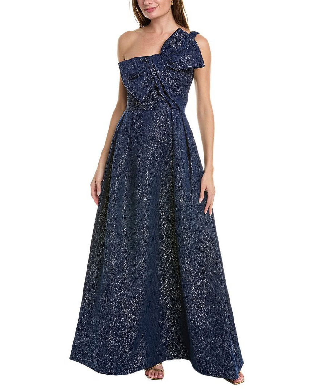 Metallic Jacquard Gown U6355