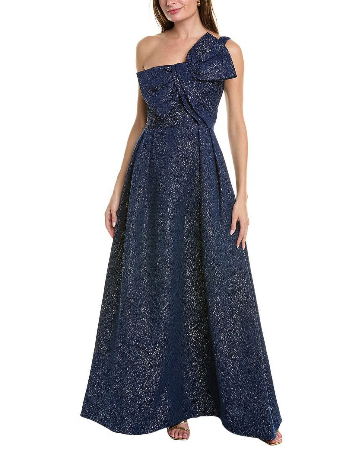Metallic Jacquard Gown U6355