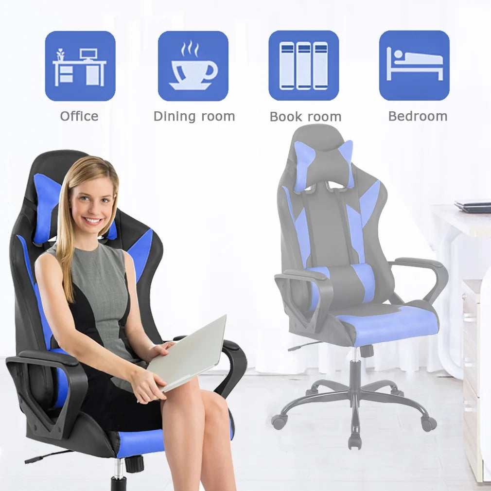 Blue Swivel Gaming Chair V3924