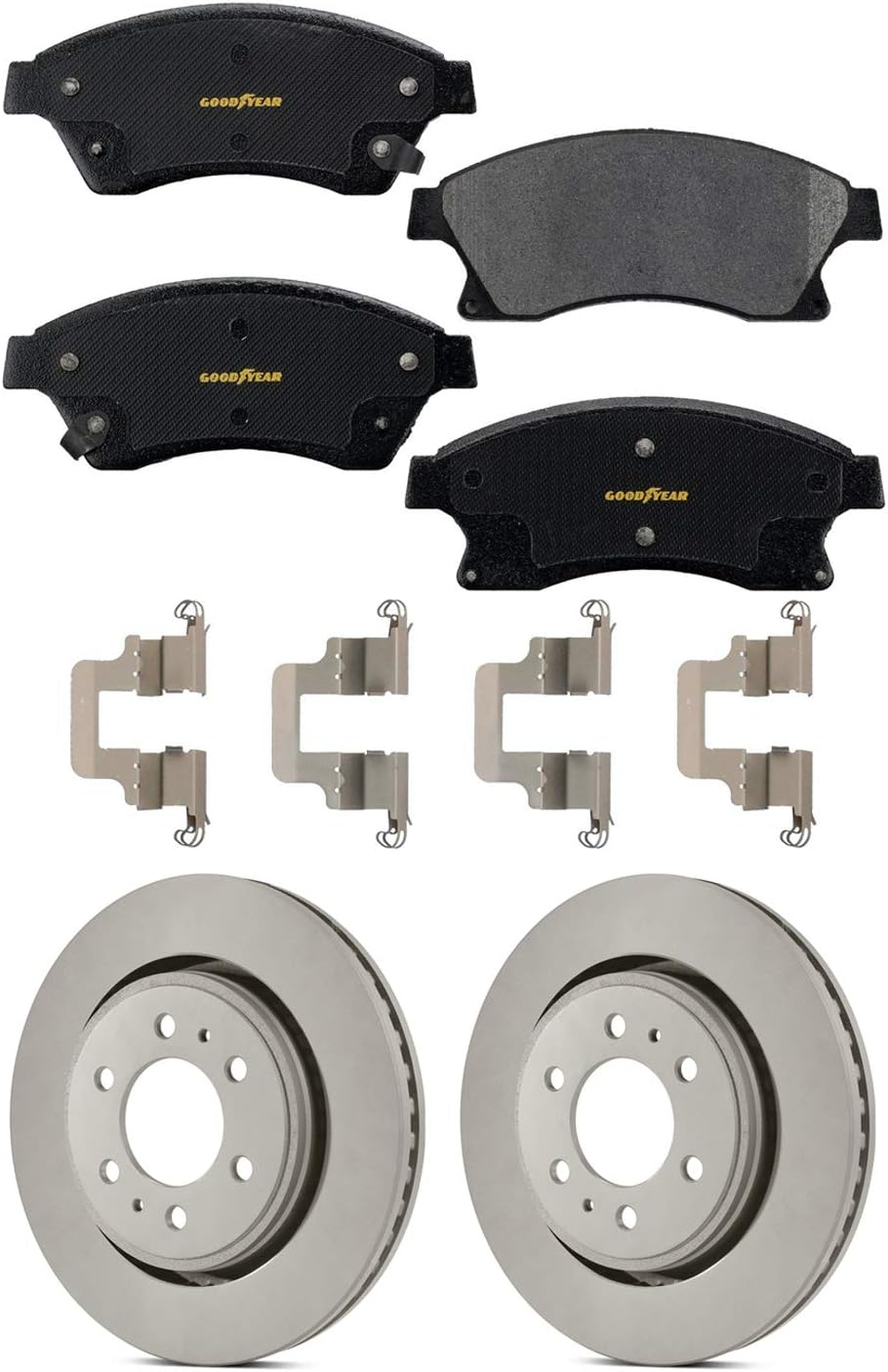 Front Brake Pads and Front Brake Rotor (2 Pack) B65906
