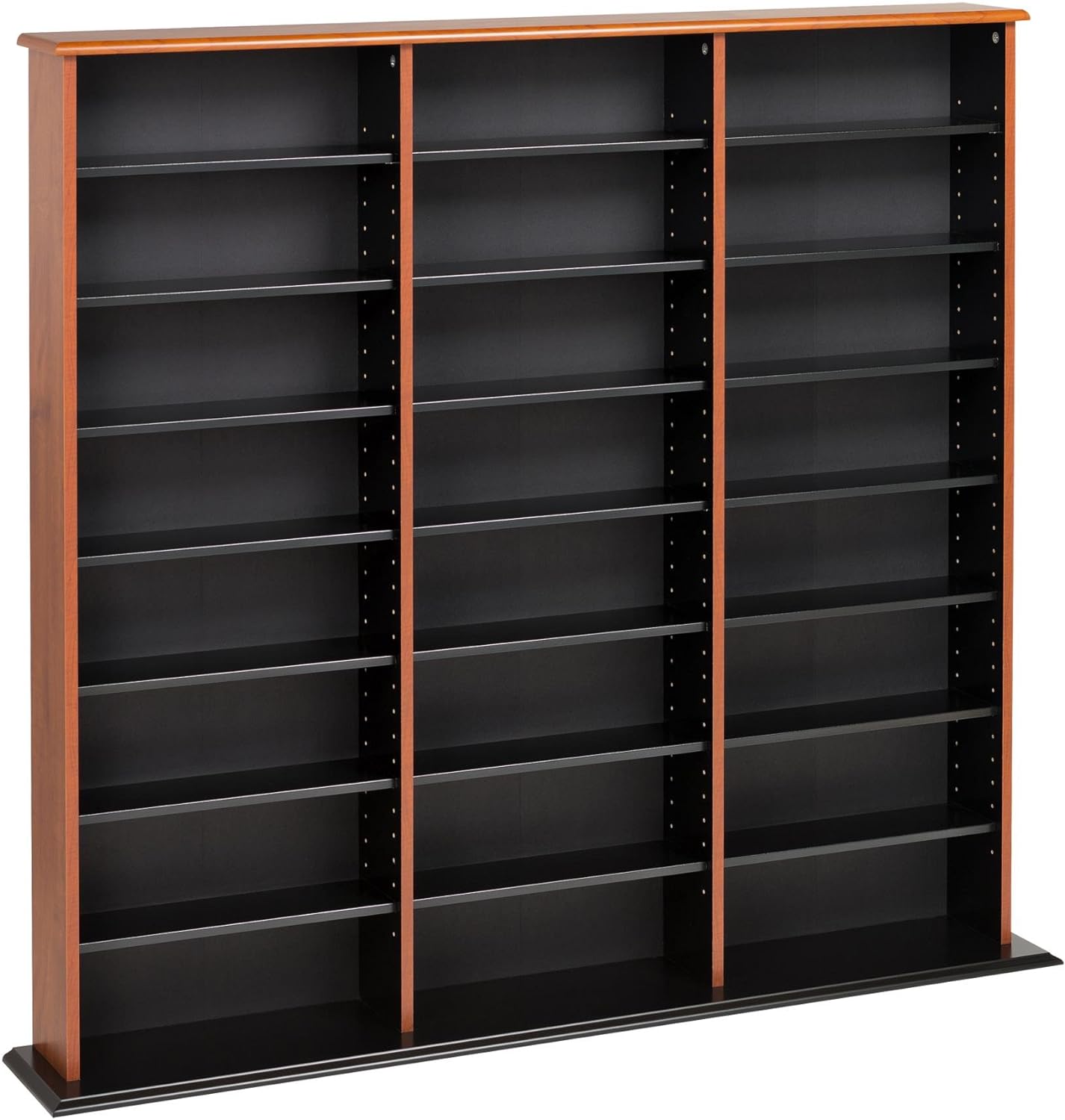 Triple Wide Wall CD Rack - Cherry & Black L545036