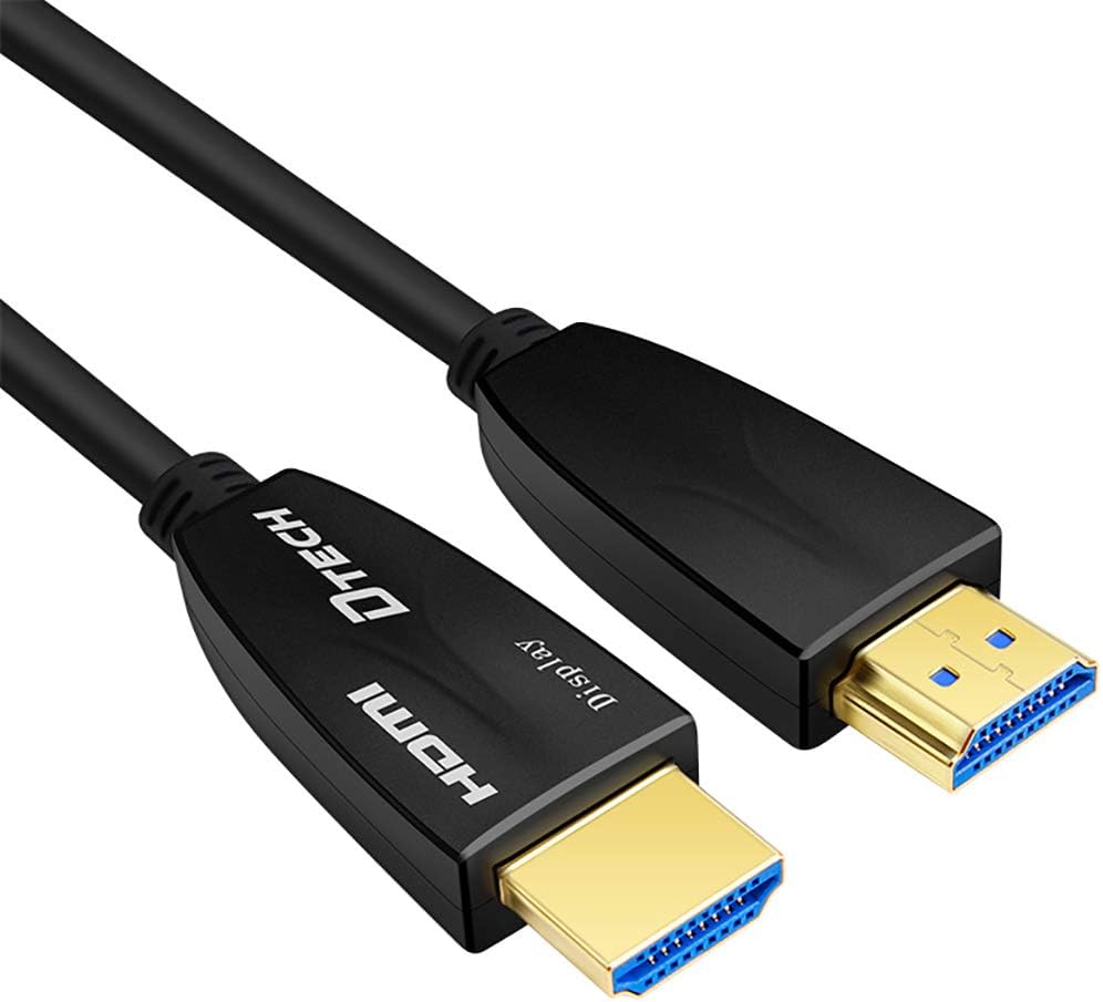 25 Feet Fiber Optic HDMI Cable 4K 60Hz 18Gbps HDR in-Wall Rated Black Pack of 2 C1839