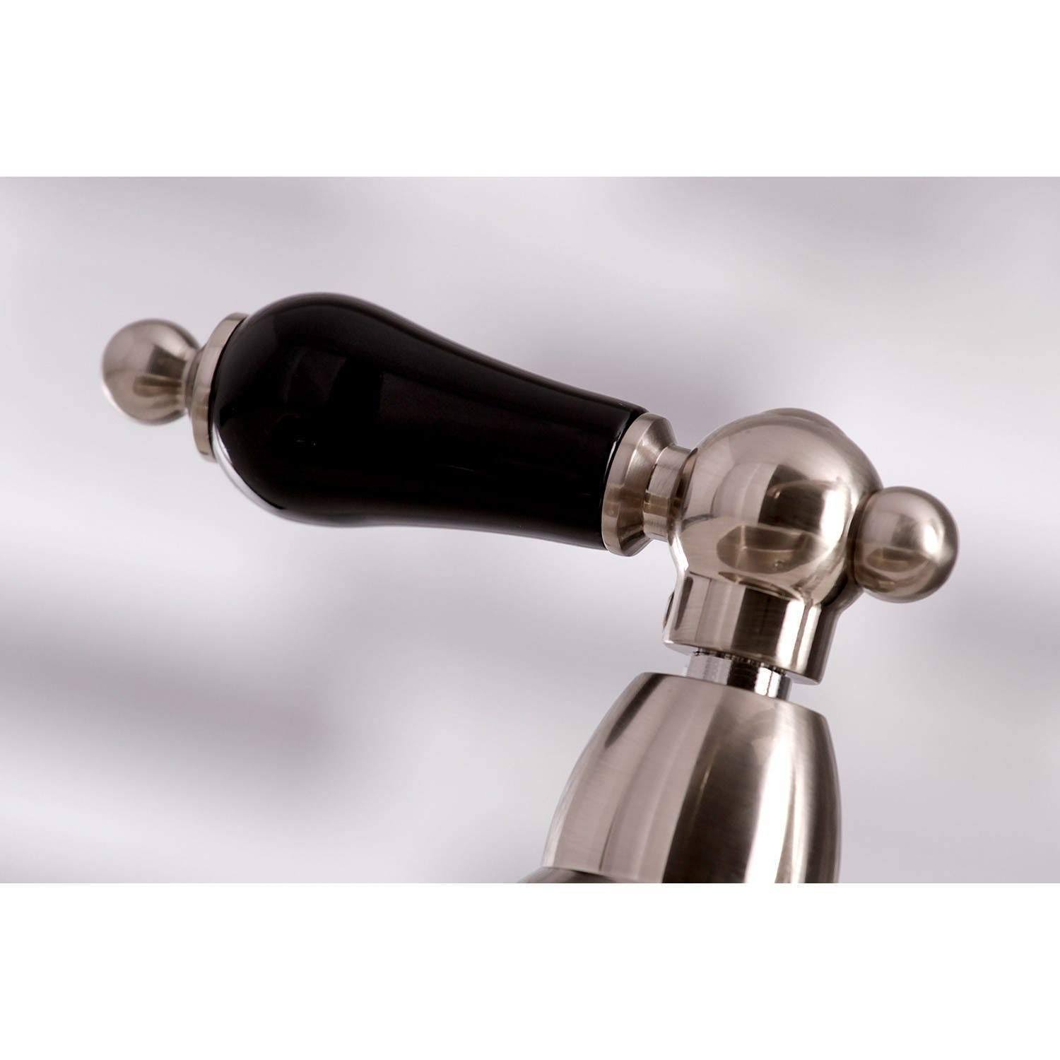 Brushed Brass Bridge Kitchen Faucet with Brass Sprayer T85201