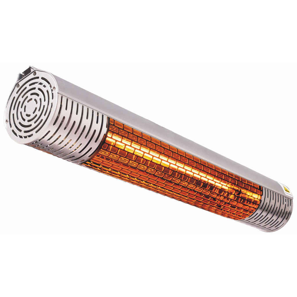 Silver/Black Electric Carbon Infrared Heat Lamp with Remote Control and Tripod Stand X17501