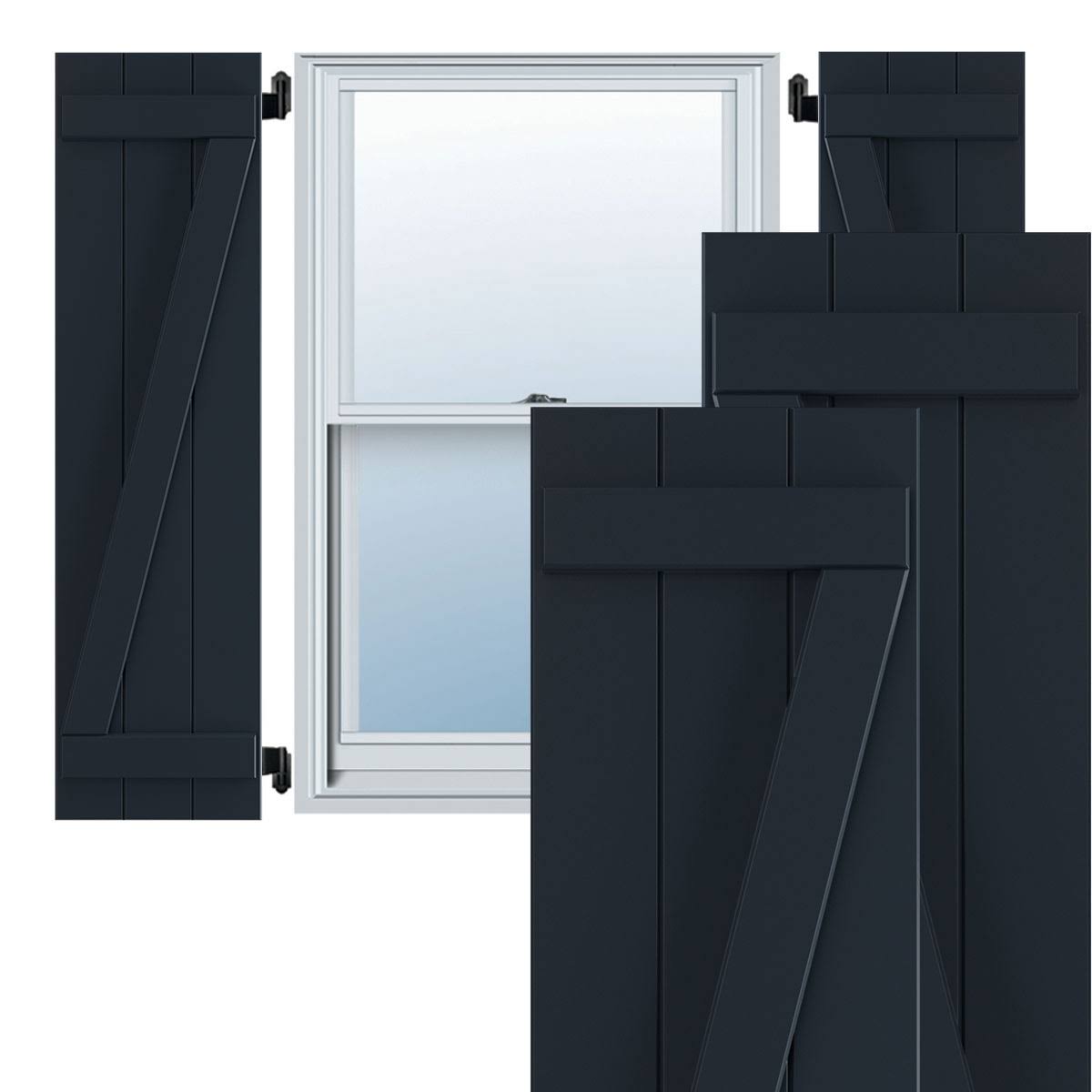 16-1/8x22 x 29x22 PVC Board and Batten Shutters H680984