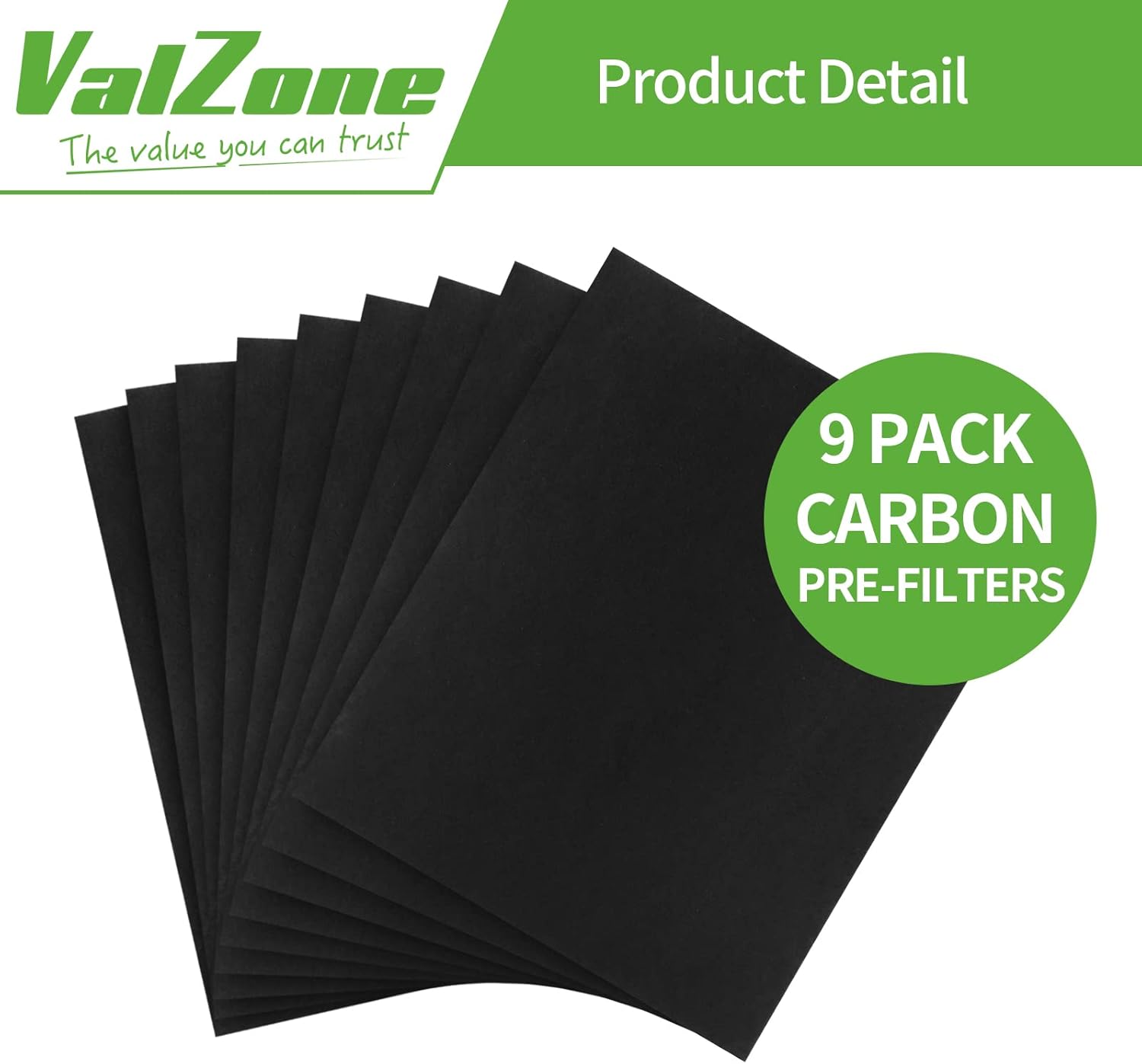 3 Pack True HEPA Replacement Filter with 9 Extra Carbon Pre-Filters D3671