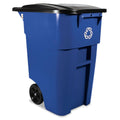 Blue 50 Gallon Recycling Rollout Container with Lid B569088