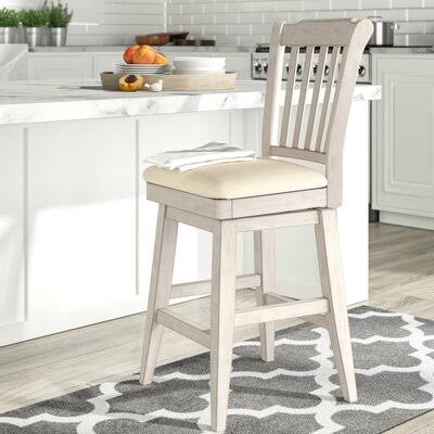 Antique White Swivel Counter Stool R709