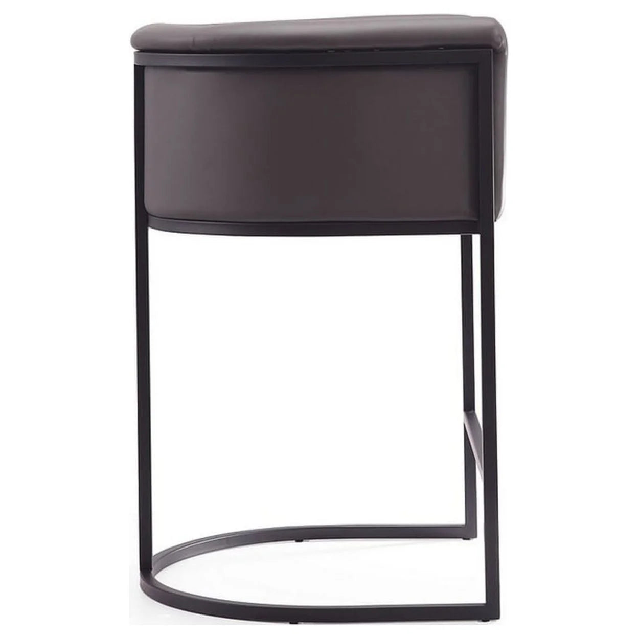 Pebble and Black Metal Counter Height Bar Stool (Set of 2) G930447
