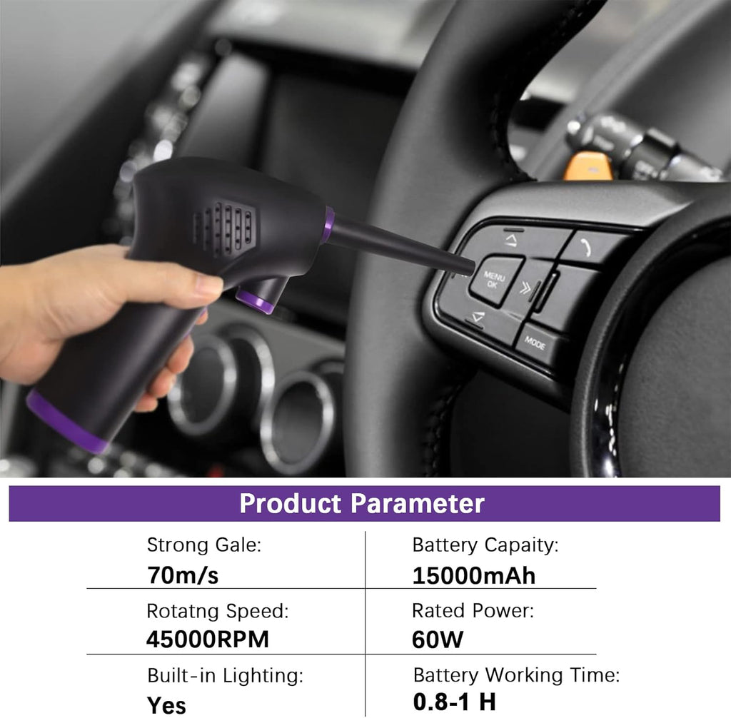 Cordless Electric Air Duster with Rechargeable Battery Y81863