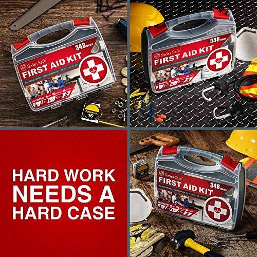2-in-1 First Aid Kit 348-piece Double-Sided Hardcase O495071