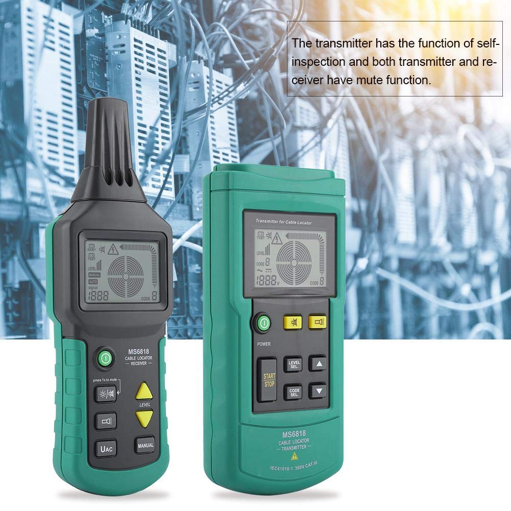Cable Locator Network Cable Detector Underground Pipe Detector AC/DC 12V-400V T83473