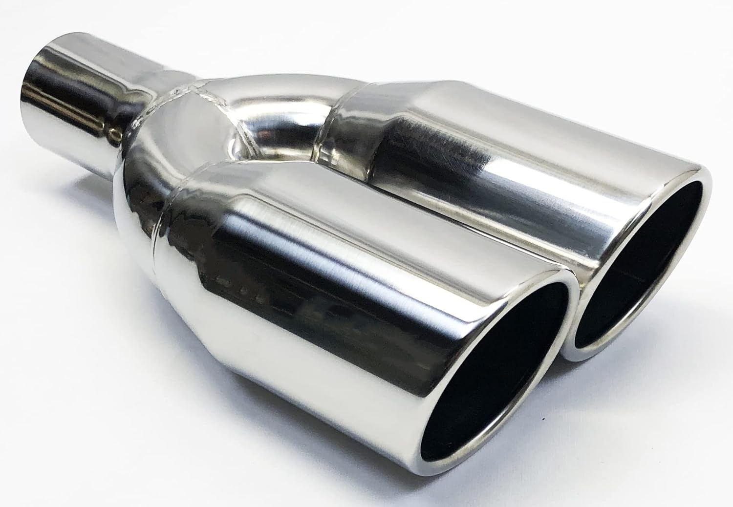 Dual Round Stainless Steel Exhaust Tip Pack of 2 T4132