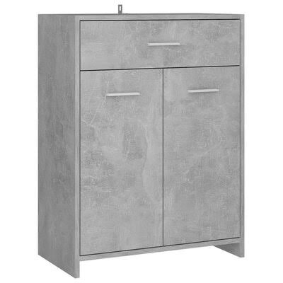 Concrete Gray Chipboard Bathroom Cabinet O659
