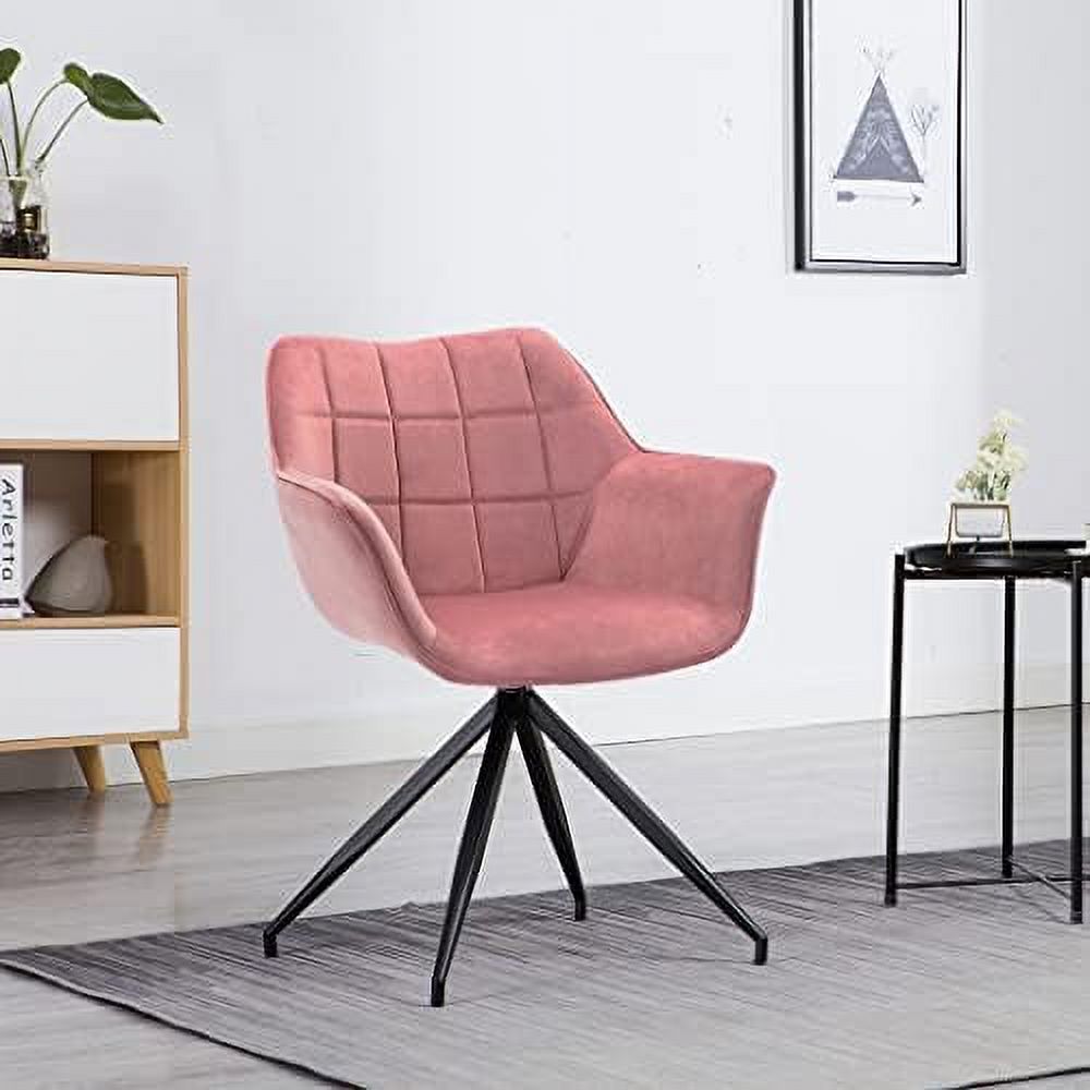 Pink Velvet Accent Dining Arm Chair B316