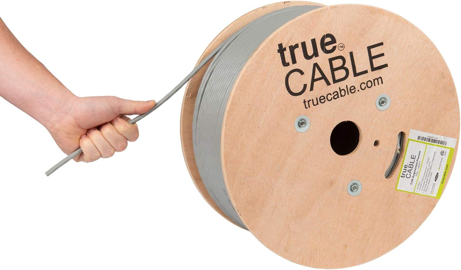 1000ft Yellow 23AWG 4 Pair Solid Bare Copper Bulk Ethernet Cable W32116