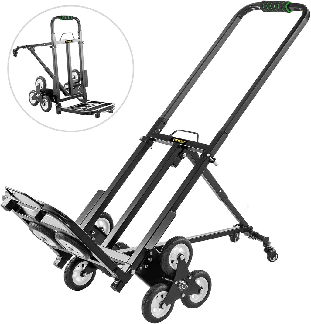 Heavy Duty Folding Hand Truck with 2 Backup and Assistant Wheels G35064