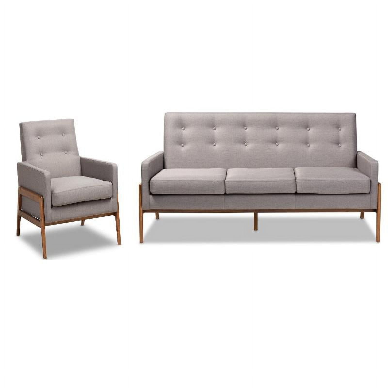 Grey 2 Piece Sofa Set with Lounge Chair X104493