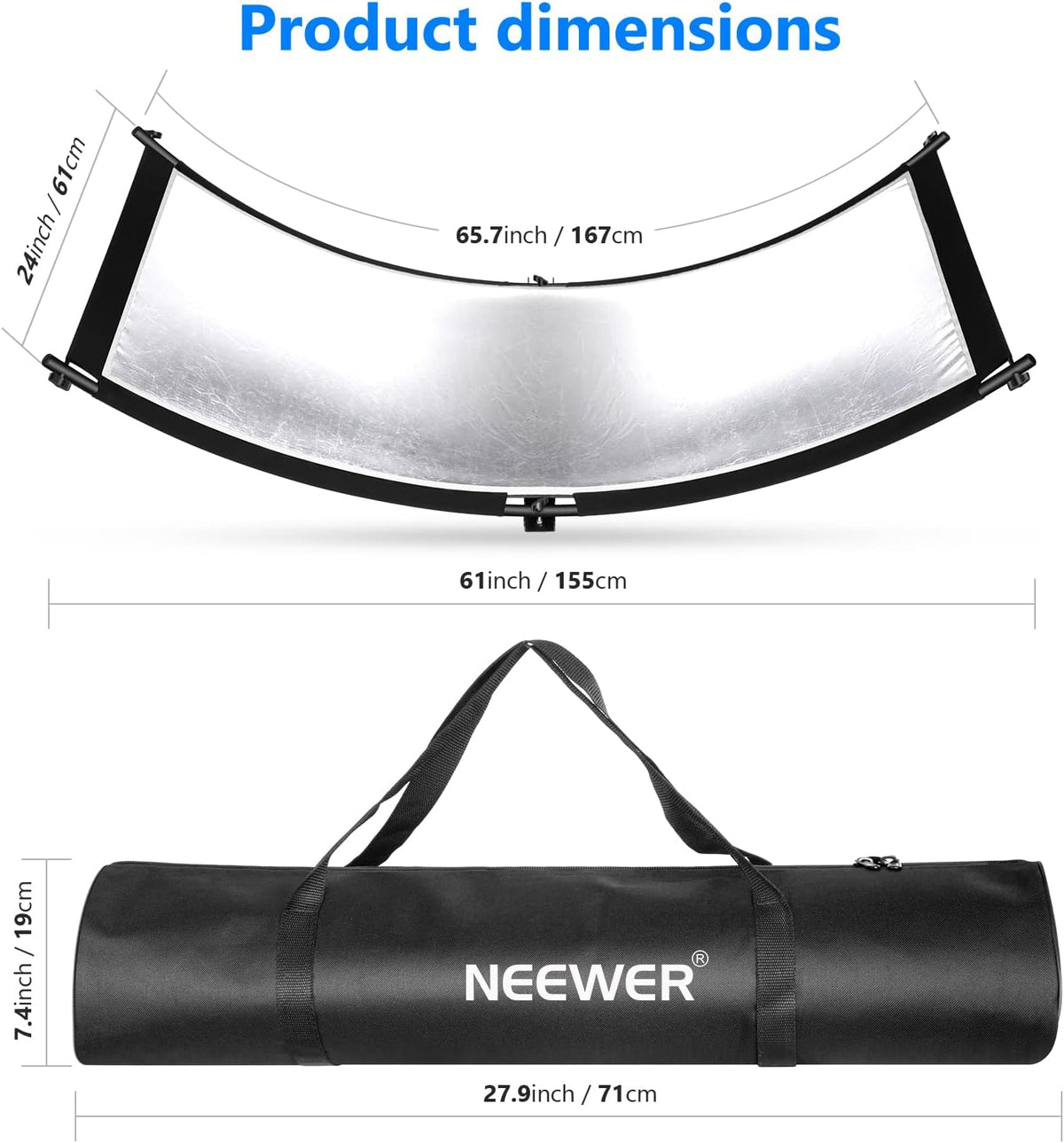 66”×24” Photography Curved Lighting Reflector E142116