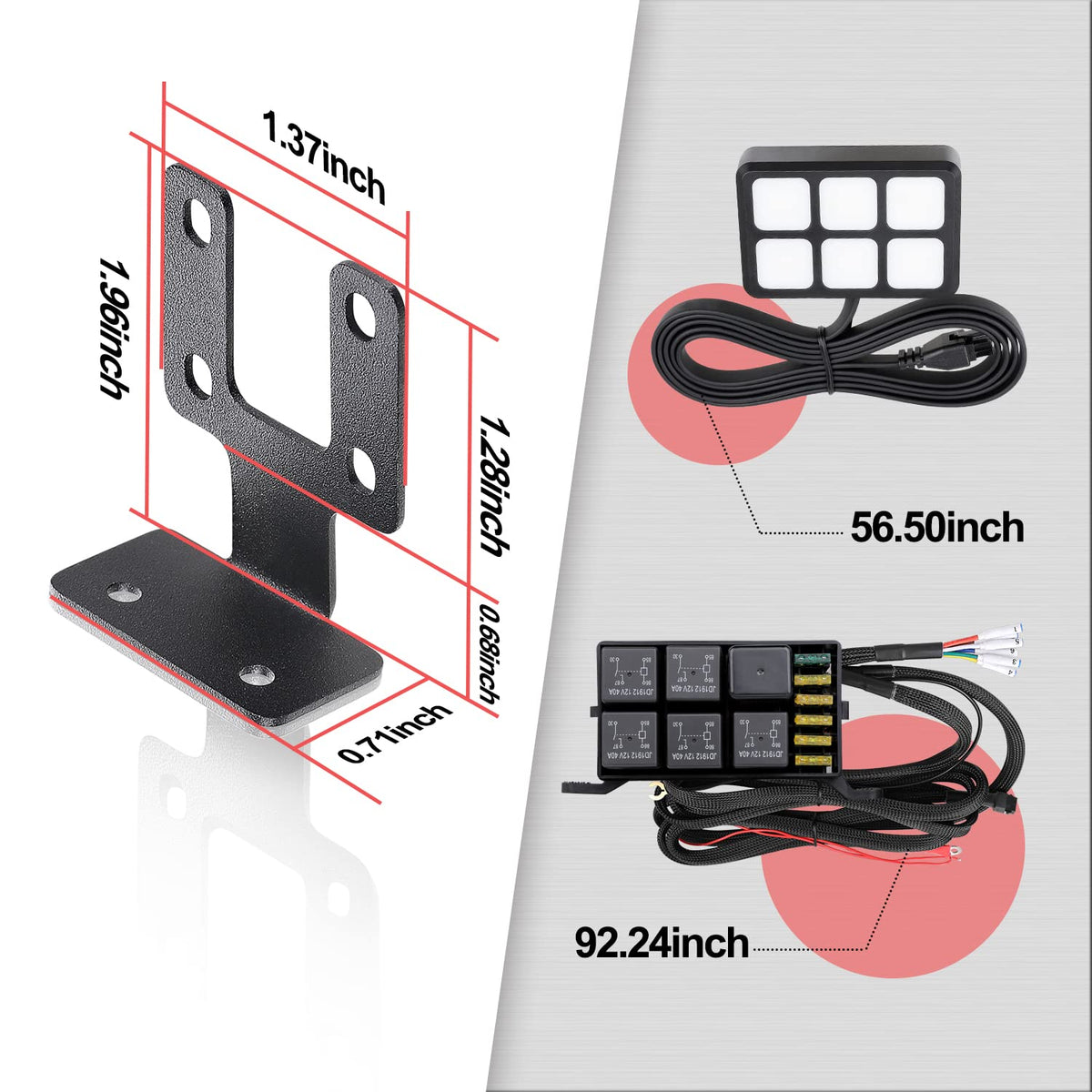 6 Gang LED Switch Panel with Relay System Circuit Control Box C429