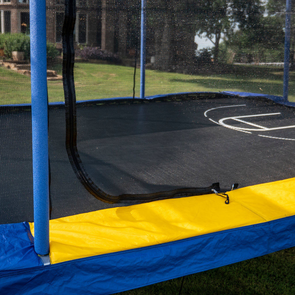 10' x 15' Rectangle Trampoline with 2 Basketball Hoop and Safety Pad S4679