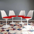 Red Faux Leather Tulip Side Chair Set of 4 O55893