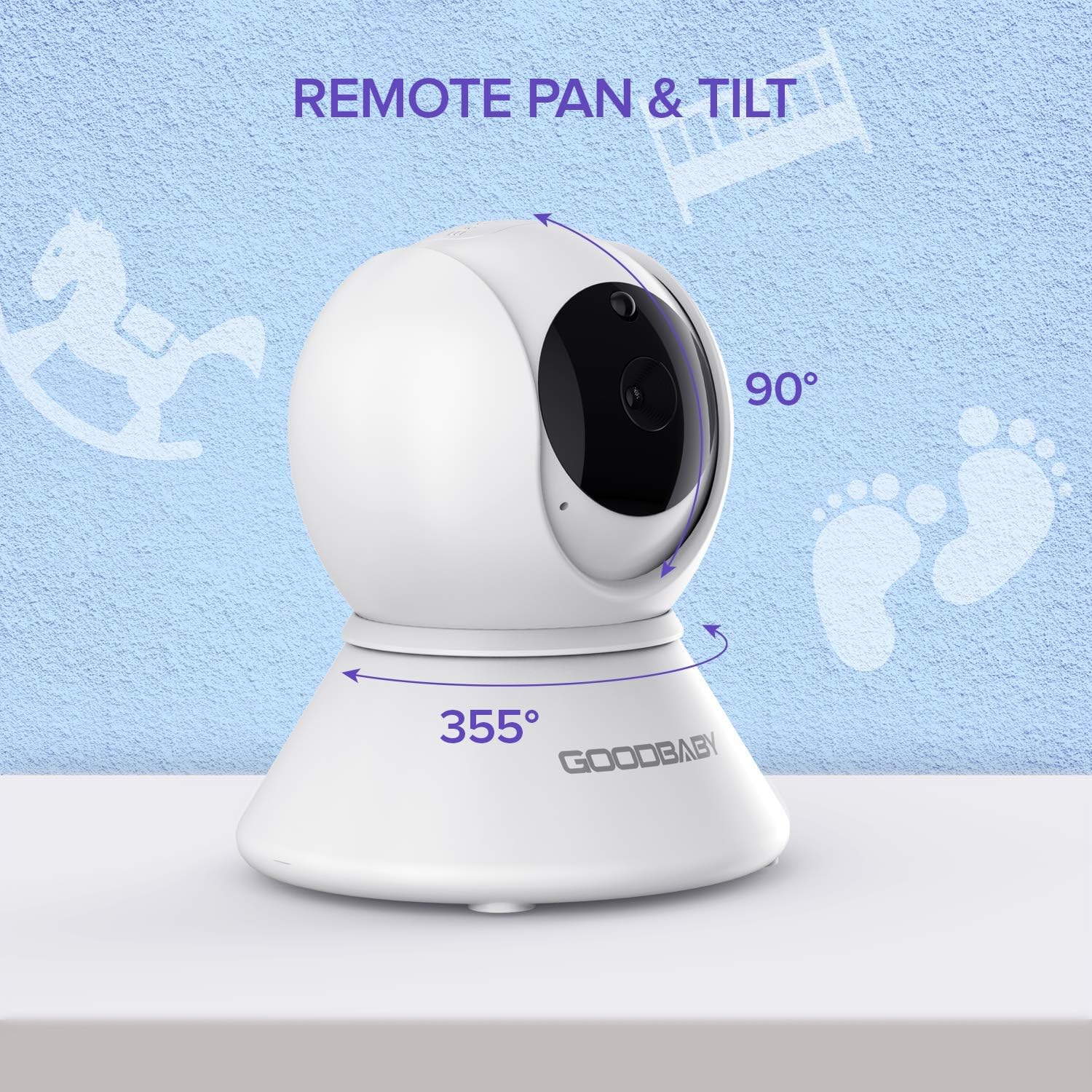 Baby Monitor with Remote Pan-Tilt-Zoom Camera, 3.5” Screen, Night Vision, Talk Back M12167