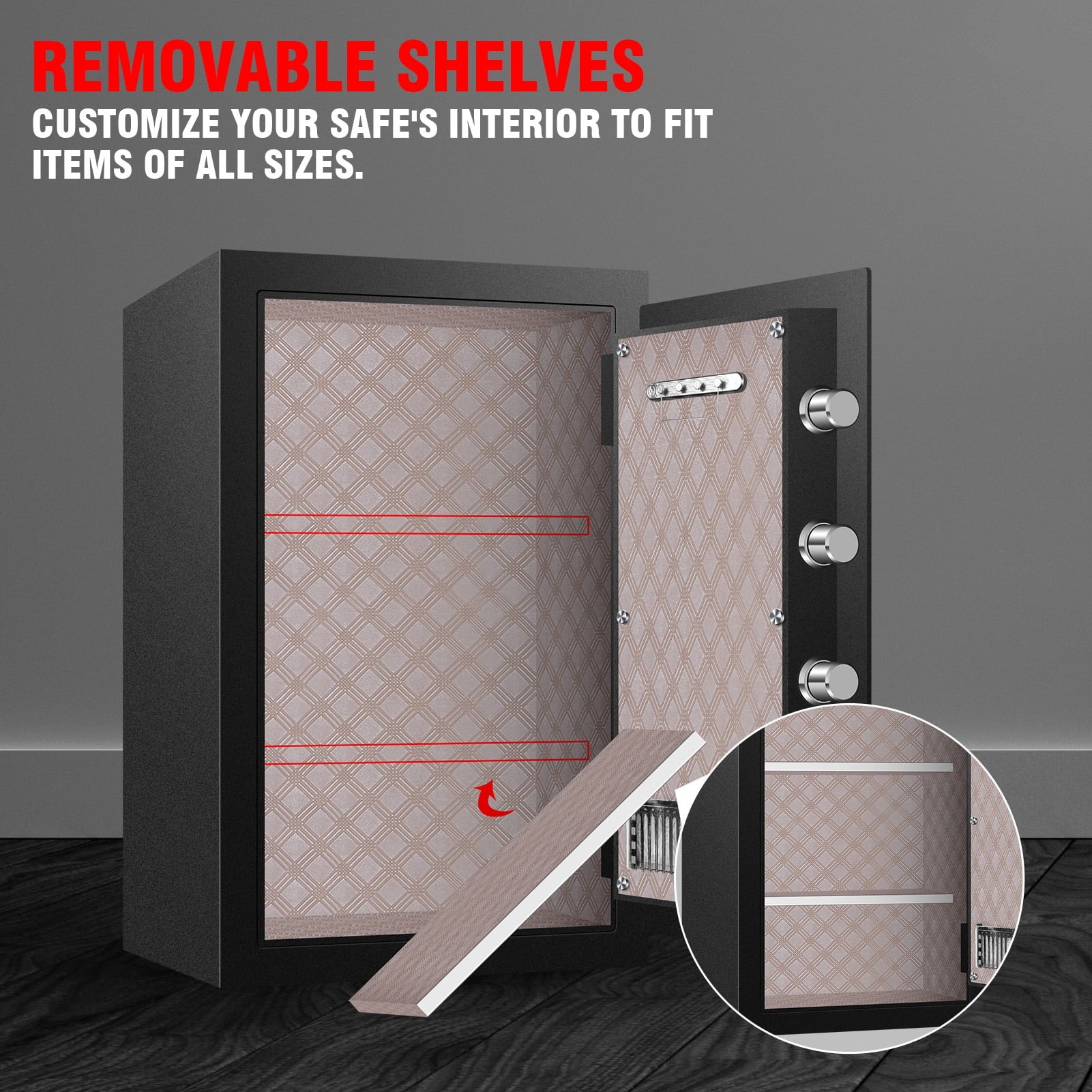 Fireproof Security Safe Box with Keys & Pass Code Q4994