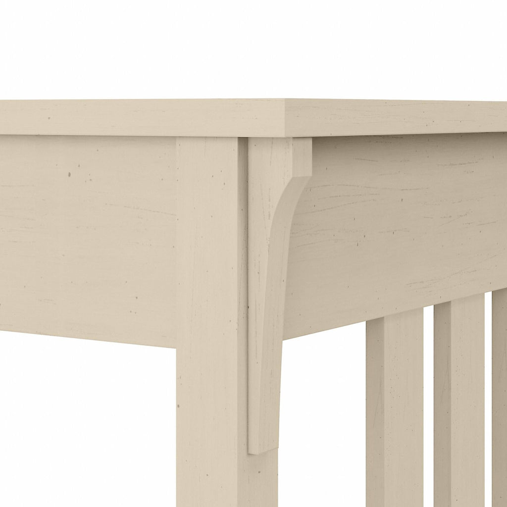 Antique White L-Shaped Writing Desk with Hutch J11624