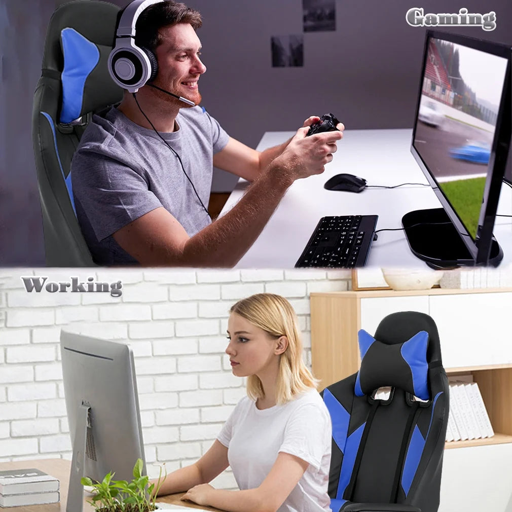 Blue Swivel Gaming Chair V3924