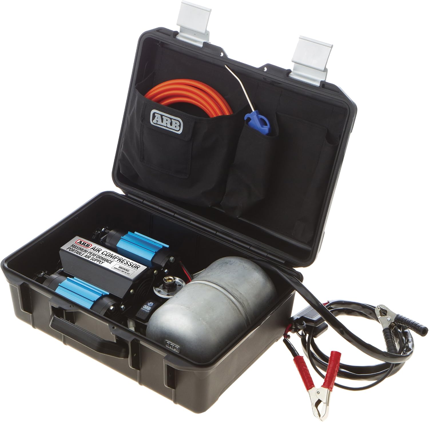 ARB Inflation Kit Air Compressor and Orange Air Hose Pump Up Kit with Quick Fitting Bundle On Board System C817113