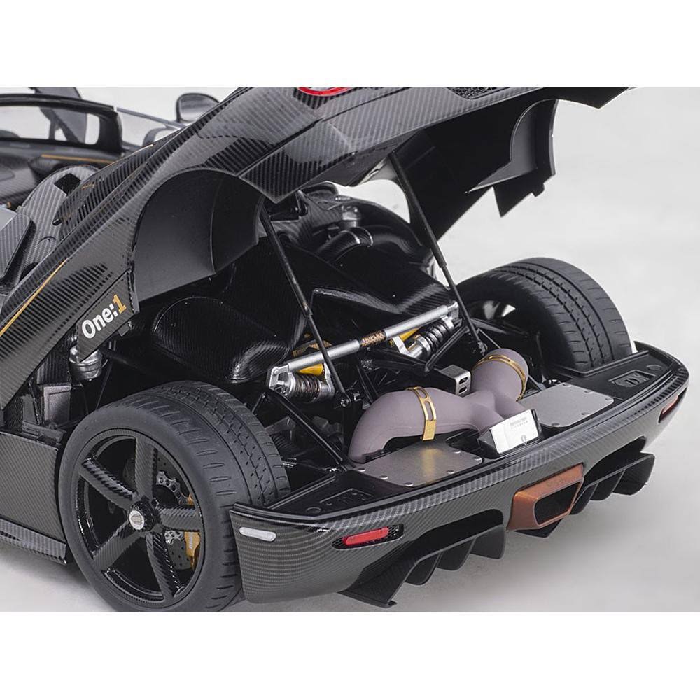 Clear Carbon Fiber with Gold Stripes 1/18 Model Car C249532