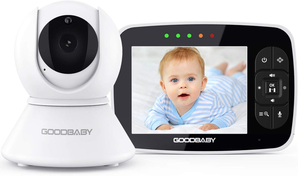 Baby Monitor with Remote Pan-Tilt-Zoom Camera, 3.5” Screen, Night Vision, Talk Back M12167