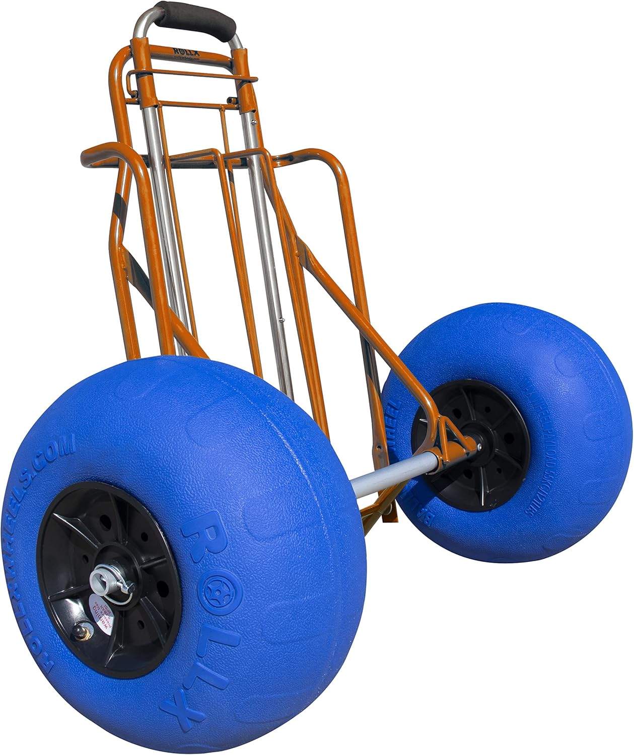 Orange Folding Beach Cart with Balloon Wheels U450870