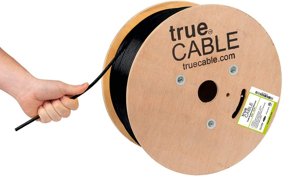 1000ft Yellow 23AWG 4 Pair Solid Bare Copper Bulk Ethernet Cable W32116