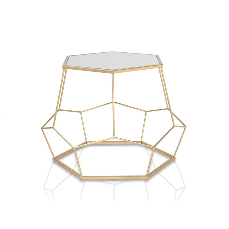 Gold Metal Nesting Accent Table Set Q230463
