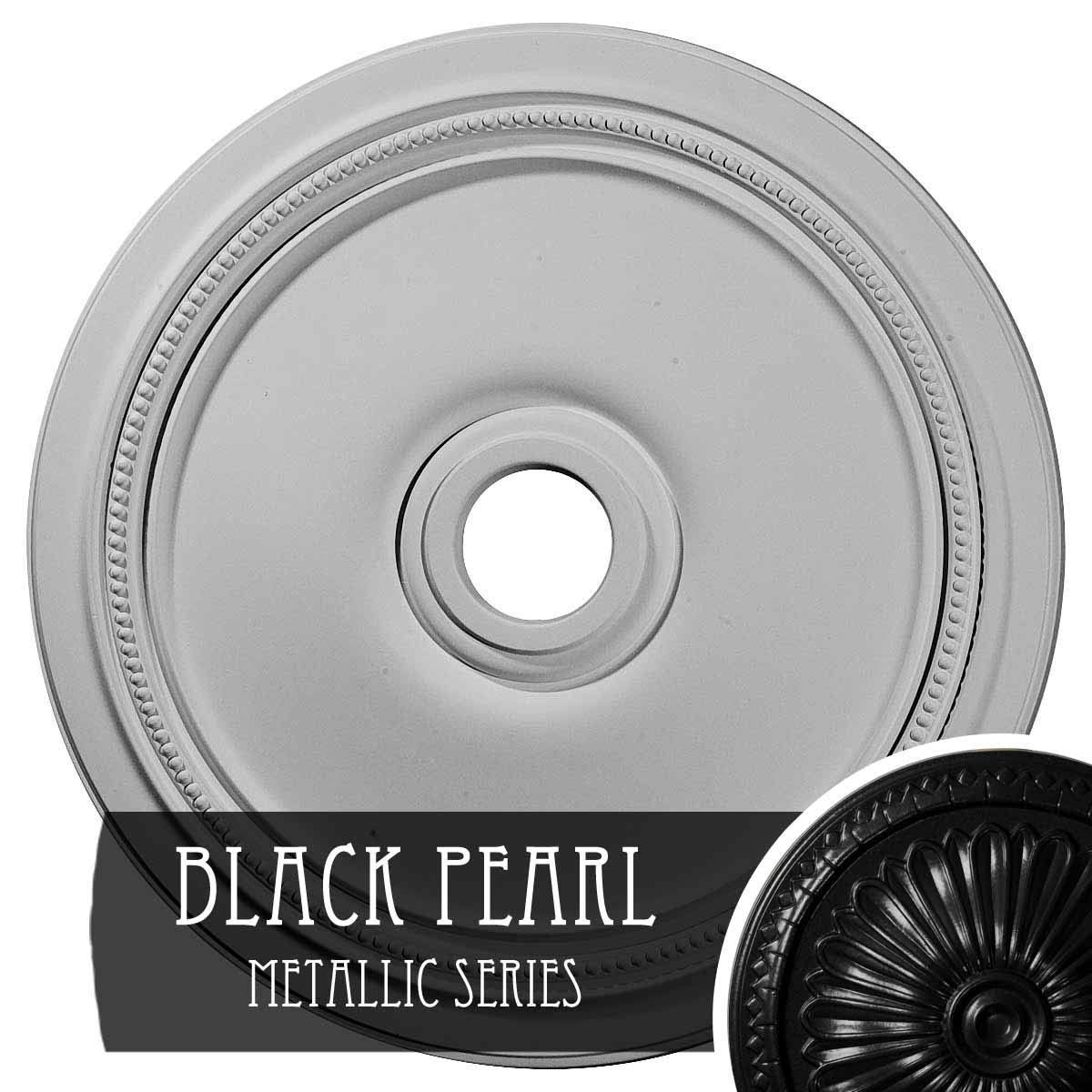 Black Pearl Hand-Painted Ceiling Medallion G143600
