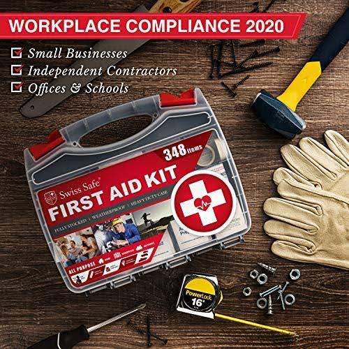 2-in-1 First Aid Kit 348-piece Double-Sided Hardcase O495071